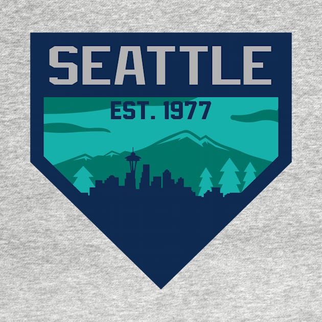 Seattle Home Plate Skyline by CasualGraphic